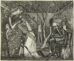 Pożegnanie Rycerza, 1858 (pióro i atrament na papierze)